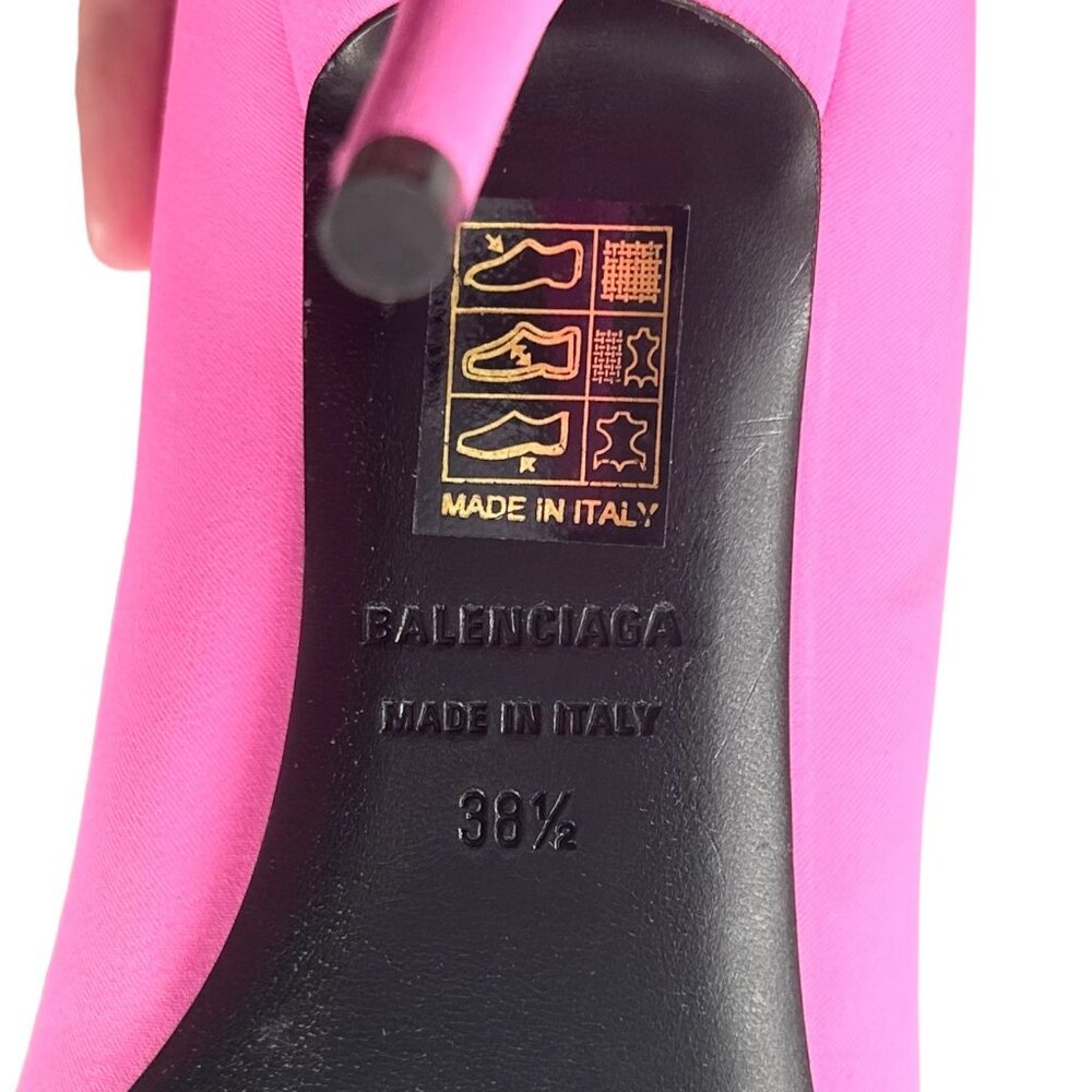 NWOB Balenciaga Pink Knife Pointed Toe Sock Boots - Picture 12 of 15